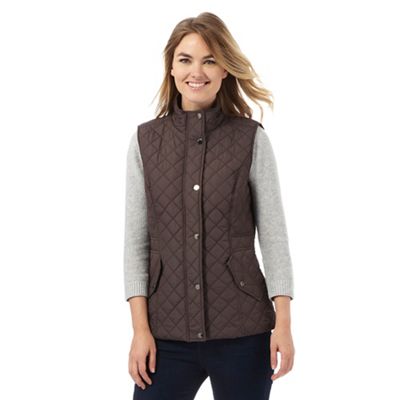Maine New England Taupe quilted gilet